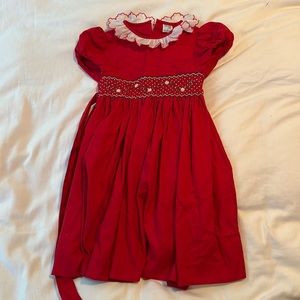 Lvli Me Smocked Dress Red sz 6 NEW